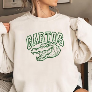 Embroidered Custom School Mascot Crewneck Sweatshirt, College University Shirt, High School Sweatshirt, Sorority Gift, Spirit Wear
