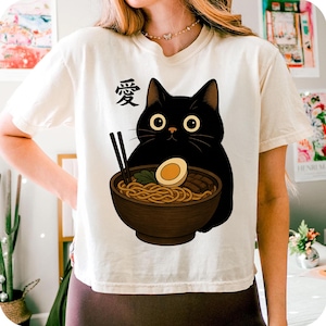 Ramen Cat Shirt Png: Funny Noodle Shirt (Digital Download)
