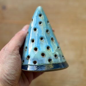 Handmade ceramic Christmas tree. Conical tree. Modern luminaire. Homeware. Xmas decor.
