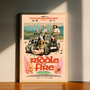 Pôster de tela do filme Riddle Of Fire 2023, decoração de arte de parede, decoração de casa, sem moldura