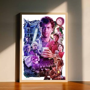 Cartaz de tela do filme The Burbs 1989, decoração de parede, decoração para casa, sem moldura