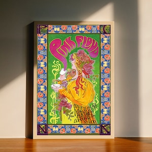 Pink Fl0yd - Affiche sur toile de musique psychédélique, décoration artistique murale, décoration d'intérieur, sans cadre