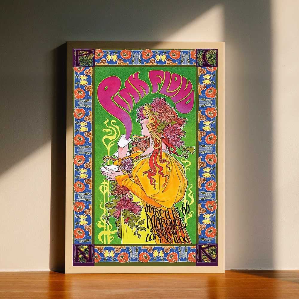 Pink Fl0yd - Psychadelic Music Canvas Poster, Wall Art Decor, Home