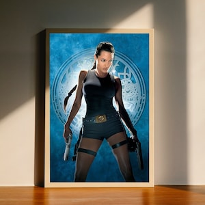 Pôster de tela sem texto do filme Lara Croft Tomb Raider, decoração de parede, decoração de casa, sem moldura