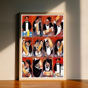 Guy Buffet The Making Of Perfect Martini Poster,  Vintage Poster Wall Art Decor,  Bar Deco, No Frame