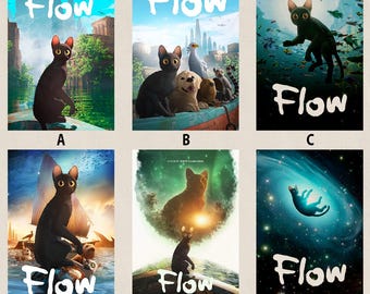 Flow (2024) filmposter, muurdecoratie, woondecoratie, geen lijst
