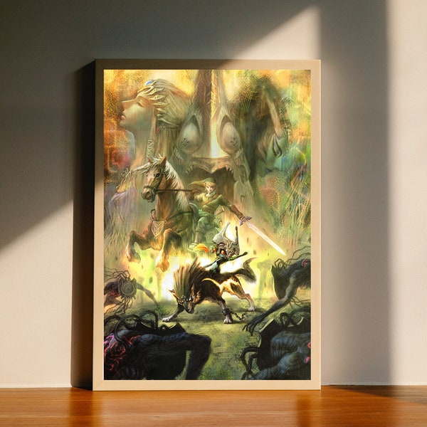 Poster sur toile Legend of Zelda Twilight Princess, art mural, décoration d'intérieur, sans cadre
