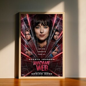 Madame Web 2024 Teaser Movie Canvas Poster, Wall Art Decor, Home Decor, No Frame