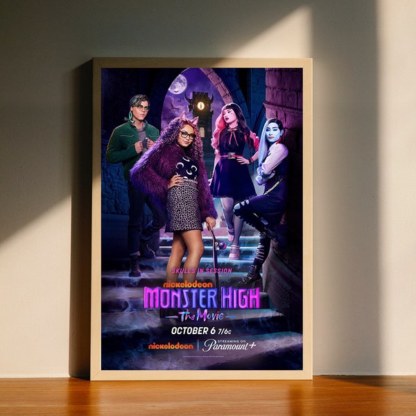 Affiche sur toile Monster High, le film, art mural déco, décoration d'intérieur, sans cadre