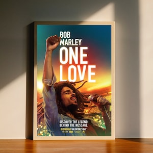 Bob Marley One Love (2024) Film Leinwand Poster, Kunst, Wand Dekor, ohne Rahmen