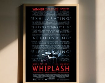 Plakat na płótnie z filmu „Whiplash”, dekoracja ścienna, wystrój domu, bez ramki