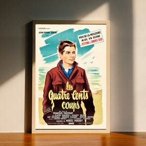 The 400 Blows (1959) - vintage filmcanvasposter, kunst aan de muur, woondecoratie, geen lijst