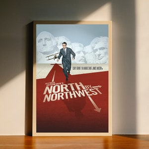 North by Northwest film canvas poster, muurkunst decor, woondecoratie, geen lijst