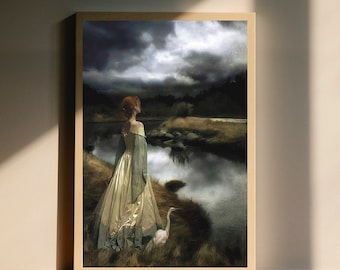 Edward Robert Hugo - Whispers On The Wind Leinwand Poster, Wanddekoration, Dekoration, kein Rahmen