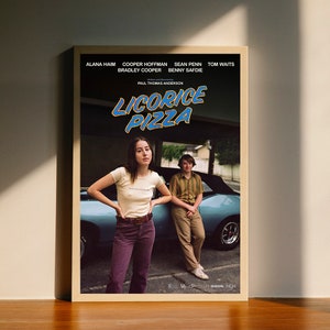 Cartaz de tela do filme Licorice Pizza, decoração de parede, decoração de casa, sem moldura