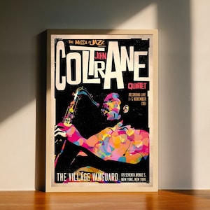 John Coltrane Vintage Jazz Konzertplakat, digitaler download