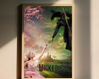 Wicked Movie Canvas Poster, Wall Art Decor, Home Decor, No Frame