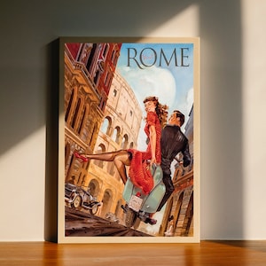 Póster de viaje de Italia a Roma, decoración de pared, decoración del hogar, sin marco