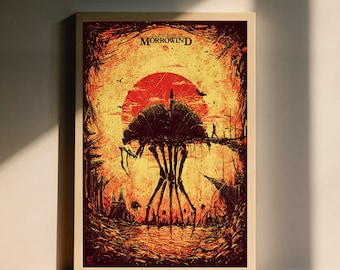 Póster clásico en lienzo del juego Elder Scrolls Morrowind, decoración de pared, decoración para el hogar, sin marco