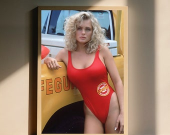 Erika Eleniak Baywatch Shauni McClain Canvas Poster, Wall Art Decor, Home Decor, No Frame