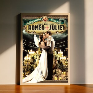 Póster de la película Romeo y Julieta en lienzo, decoración de pared, decoración del hogar, sin marco