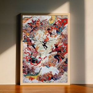 Pôster em tela do filme Homem-Aranha Através do Aranhaverso, decoração de parede, decoração para casa, sem moldura