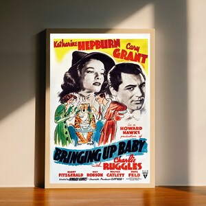 Bringing Up Baby Film Leinwand Poster, Wand Kunst Dekor, Wohnkultur, kein Rahmen
