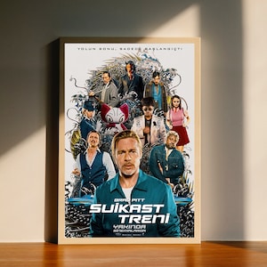 Bullet Train Brad Pitt Film Leinwand Poster, Kunst, Wand Dekor, kein Rahmen