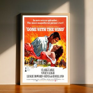 Affiche du film Autant en emporte le vent, art mural, décoration d&#39;intérieur, sans cadre
