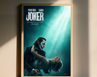 Affiche du film Joker 2, décoration artistique murale, décoration d'intérieur, sans cadre