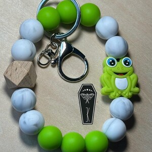 Frog Aromatherapy Wristlet Silicone Bead Keychain