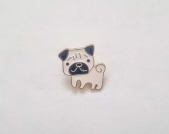 pug enamel pin, dog lover gift