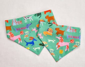 dog bandana, dog bandana, scrunchie dog bandana, elastic dog bandana, cat bandana, bandana, fudge and co