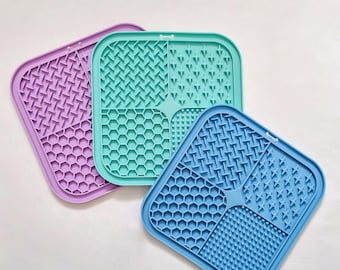 Silikon Haustier langsam Futter Matte, lecken Matte, Saugnapf Matte, Lecktier Matte, Hunde angstlinderung, Silikonmatte, langsames Fressen, Fudge und Co