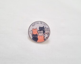 adopt all the cats enamel pin, cat lover gift