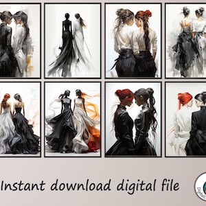 Lesbian Wall Art, Two Women Print, Lesbian Home Decor, LGBT  Art, Lesbian art, Lesbian Wall decor, Lesbian print