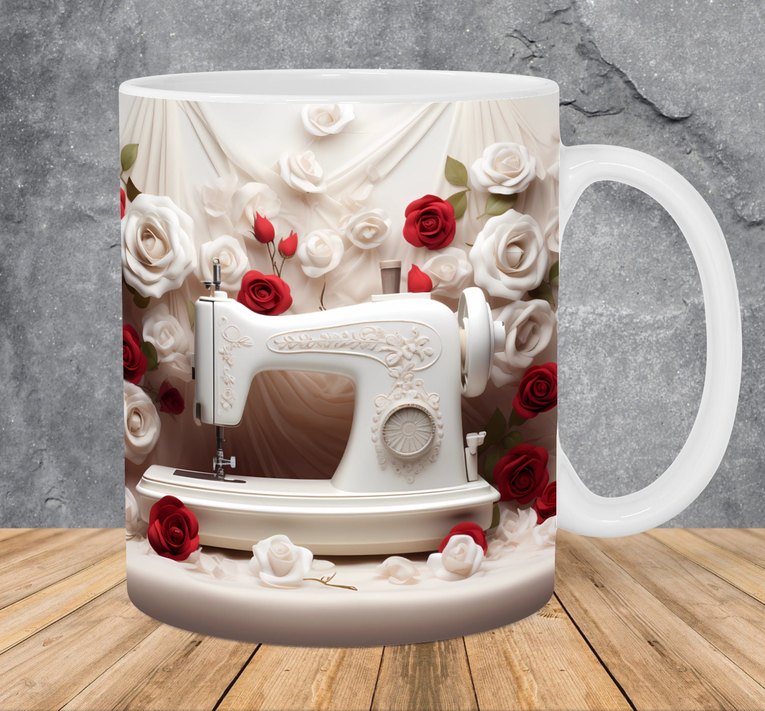3D Sewing Machine Mug Ceramic Coffee Mug Creative Funny Space Design Tea  Mug Birthday Christmas Gifts