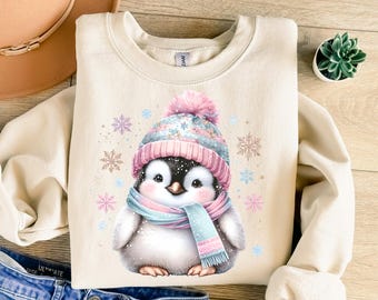 Winter Png, Penguin Png, Snowflakes Png, Winter Sublimation, Trendy Png, Sublimation Design, T-Shirt Design, Sweatshirt Png