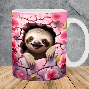 Heat Resistant Double Wall Glass Coffee/Tea Cups And Mugs Travel Doubl –  Cute Sloth Mug