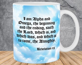 King James Bible Verse Mug Wrap 11oz & 15oz Mug Template, The Lord Jesus Christ, Scripture Png, KJV Verse Png, Christian Mug Sublimation Png