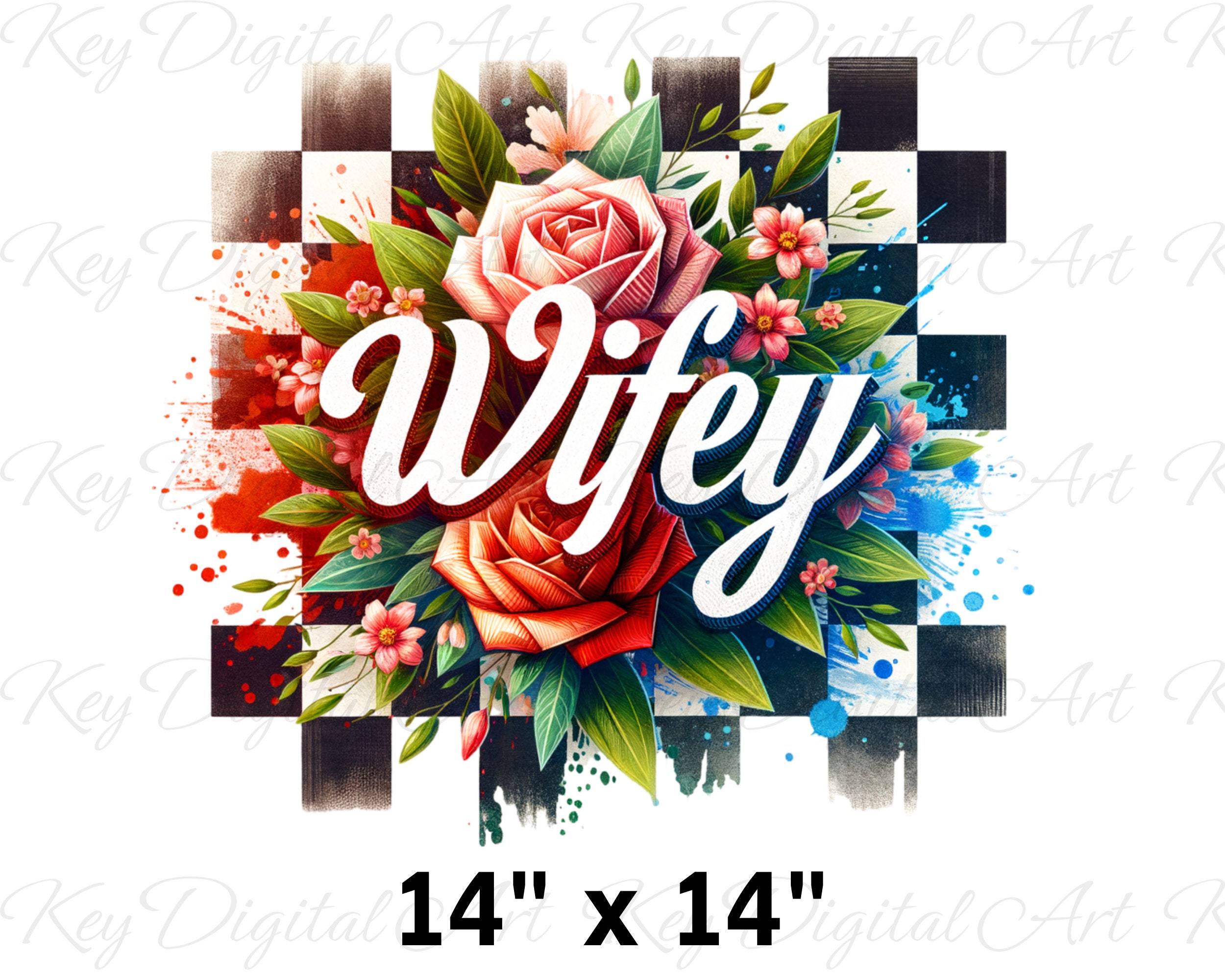 Wifey Png, Flower Png, Retro Png, Checkered Png, Wife Png, Trendy Png ...