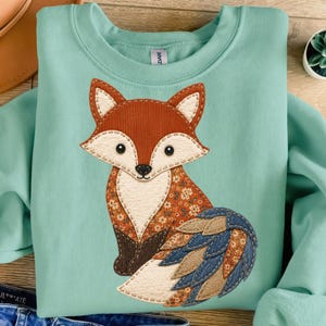 Fox Png, Patchwork Png, Sewing Png, Flower Png, Trending Png, Kids Png, Children Png, Sublimation Design, T-Shirt Design, Sweatshirt Png