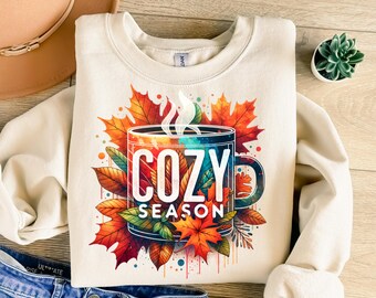 Gemütliche Jahreszeit Png, Herbst Png, Herbstblätter Png, Trendige Png, Gemütliche Jahreszeit Sublimation, Sublimationsdesign, T-Shirt-Design, Sweatshirt Png