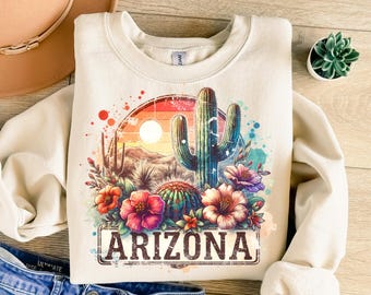 Arizona Png, Vintage Png, Cactus Png, Desert Png, Flower Png, Trendy Png, Sublimation Design, T-Shirt Design, Sweatshirt Png