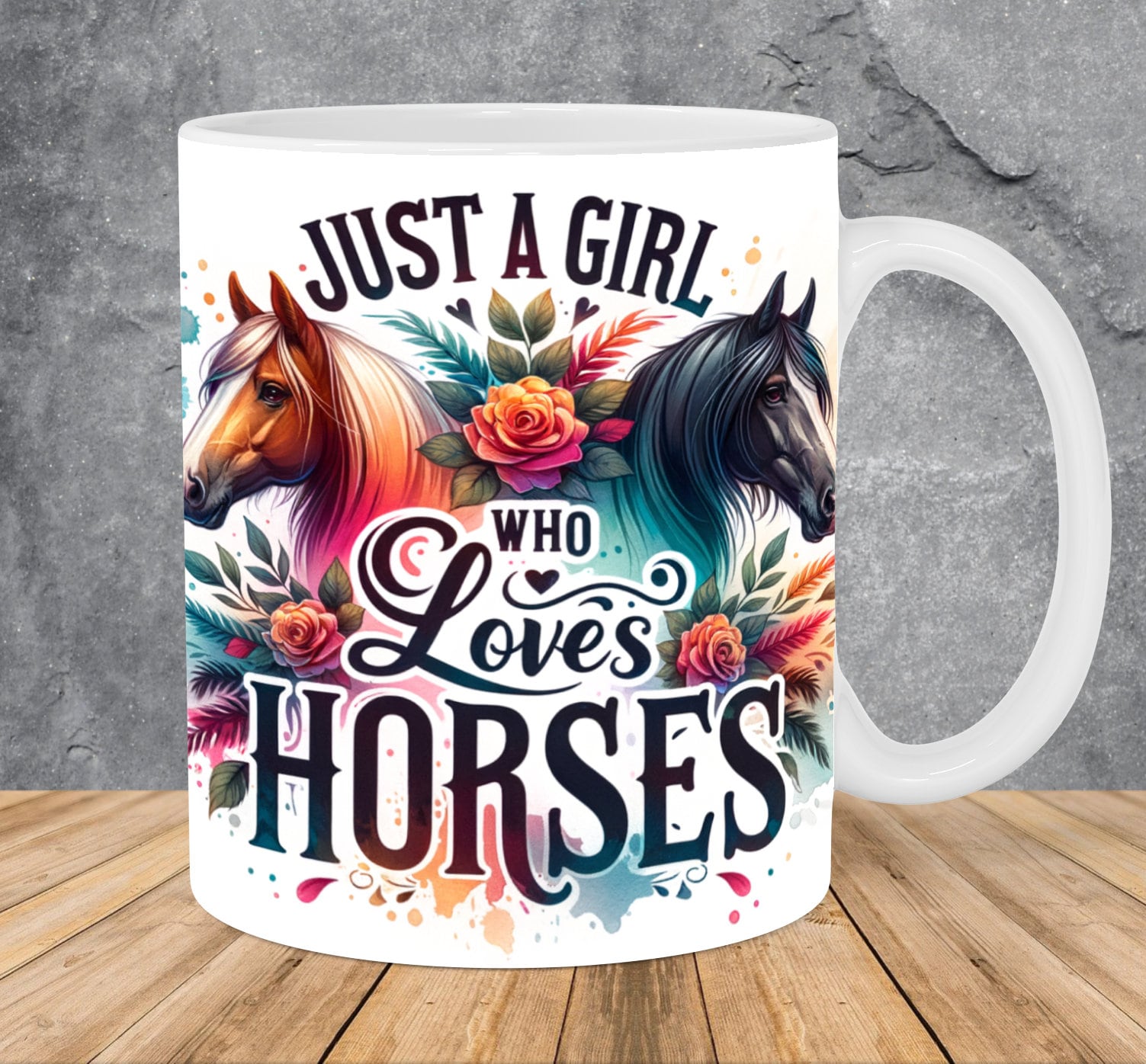 Just A Girl Who Loves Horses Pnghorse Sublimation Designs