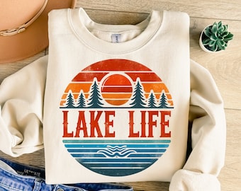 Lago Vida Png, Lago Png, Verano Png, Png Retro, Png De Moda, Sublimación De Verano, Diseño De Sublimación, Diseño De Camiseta, Sudadera Png