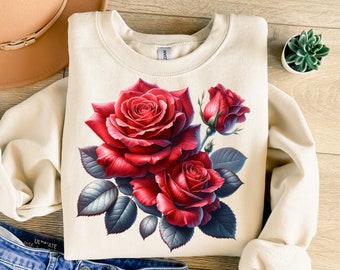 Red Roses Png, Roses Png, Flower Png, Roses Sublimation, Flower Sublimation, Trendy Png, Sublimation Design, T-Shirt Design, Sweatshirt Png