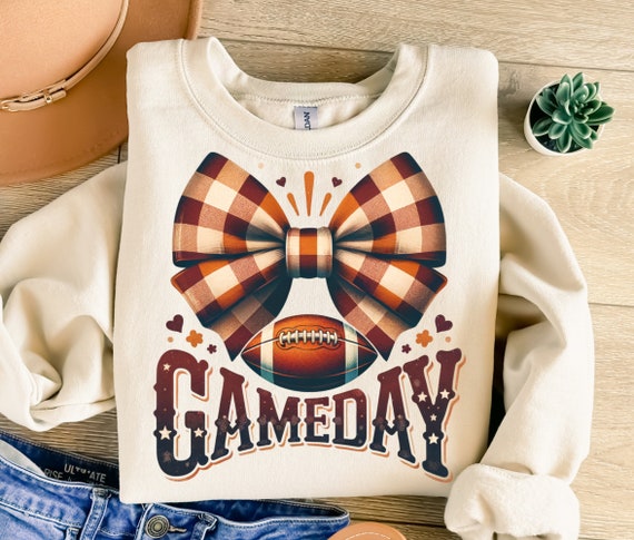Gameday Png, Bow Png, Coquette Png, Vintage Png, Football Png, Trendy Sublimation, Sublimation Design, T-Shirt Design, Sweatshirt Png