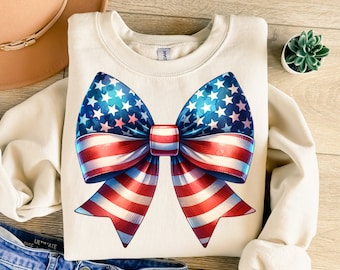 Coquette American Girly Png, Coquette Bow Png, American Flag Png, America Png, Coquette Bow Sublimation, T-Shirt Design, Sweatshirt Png