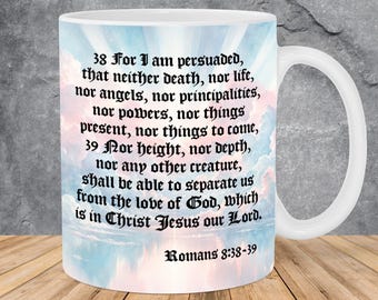 King James Bible Verse Mug Wrap 11oz & 15oz Mug Template, The Lord Jesus Christ, Scripture Png, KJV Verse Png, Christian Mug Sublimation Png